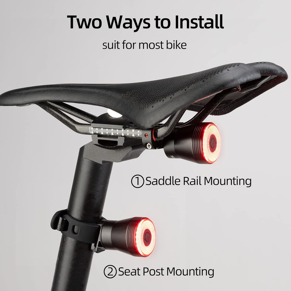 ROCKBROS Bike Tail Light Smart,Brake Bicycle Rear Lights Rechargeable,IPX6