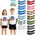 14 Pairs Arm Sleeves for Kids Youth Football Baseball Basketball UV Sun Protection Cooling Arm Sleeves for Boys Girls
