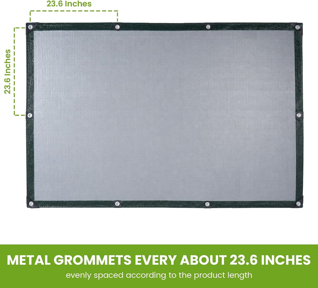 16x20Ft Tarps Heavy Duty Waterproof Green 10 Mil, Reinforced Edges Grommets