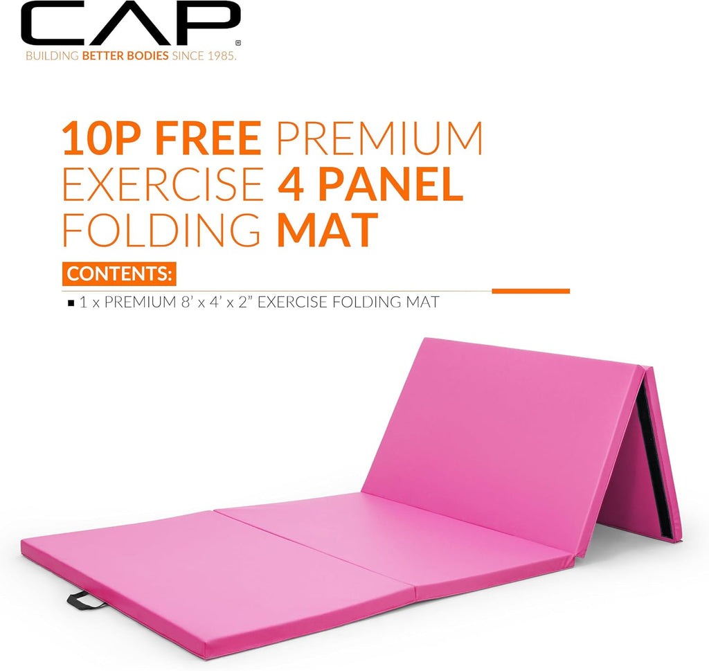 CAP Barbell All Purpose Folding Anti Tear Exercise Training Aerobic Fitness Gym & Gymnastics Balance Mat |2" Thick - Multiple Sizes and Colors