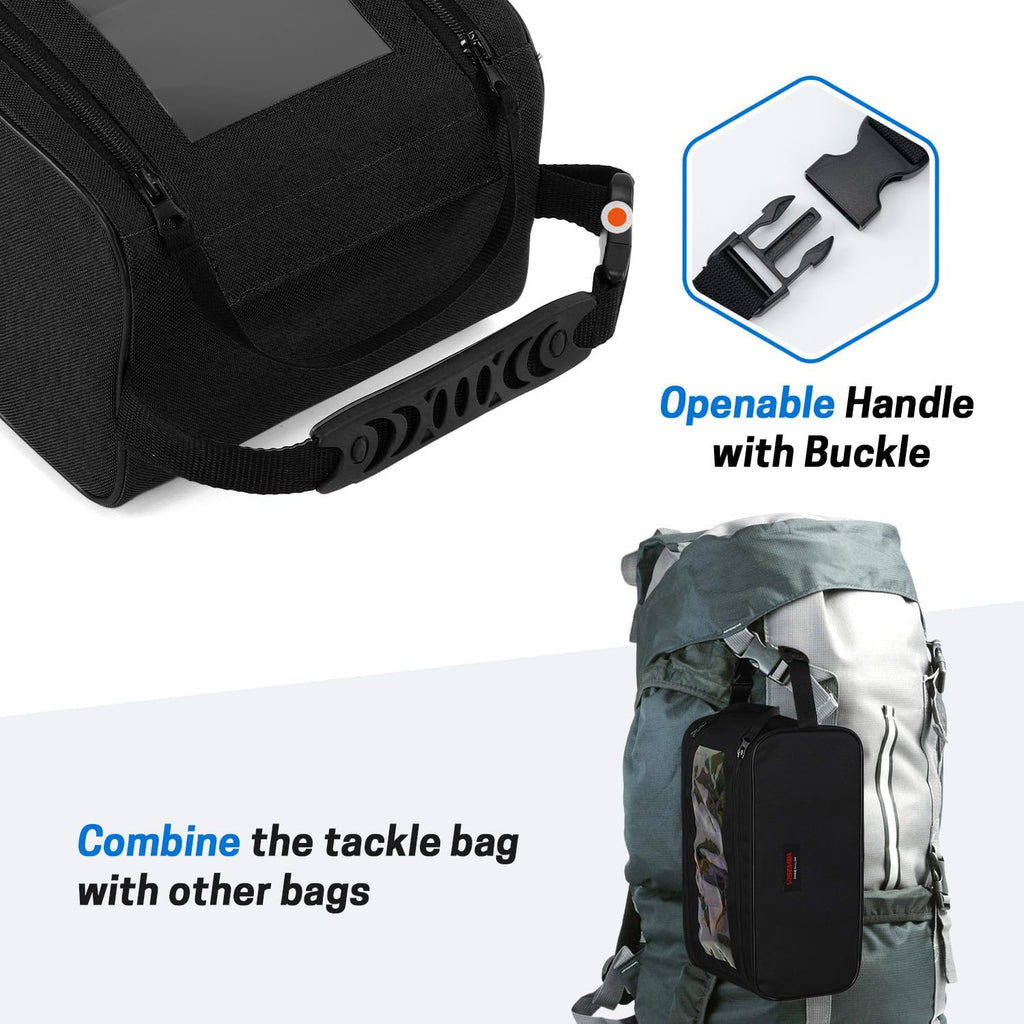 VISEMAN Fishing Tackle Bag, Waterproof Bait Storage Bag, Tackle Organizer