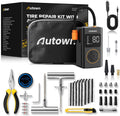 AUTOWN Flat Tire Repair Kit with Air Compressor, Professional Tire Plug Kit