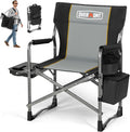 Overmont Folding Camping Chair with Side Table, Cooler Bag, 400 lb Capacity