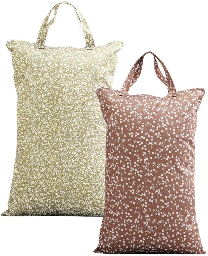 2 Pcs Travel Laundry Bags, Waterproof Patterned Clothes Bags