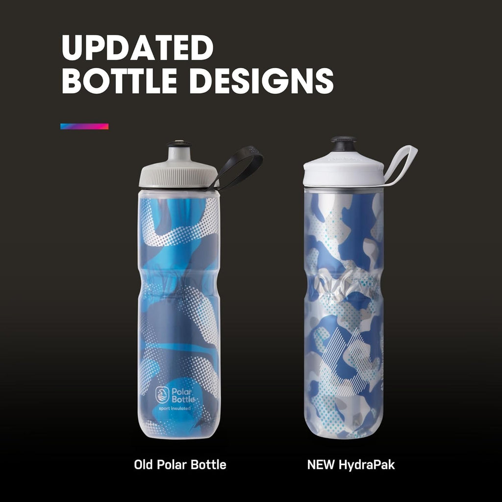 HydraPak Polar Sport Insulated Water Bottle (24oz, Pulse Blue)