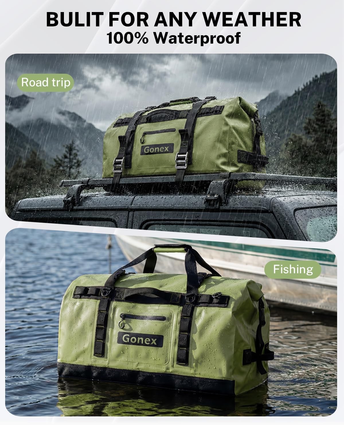 Gonex Waterproof Duffel Bag, 150L Heavy Duty Dry Bag, Reinforced Bottom