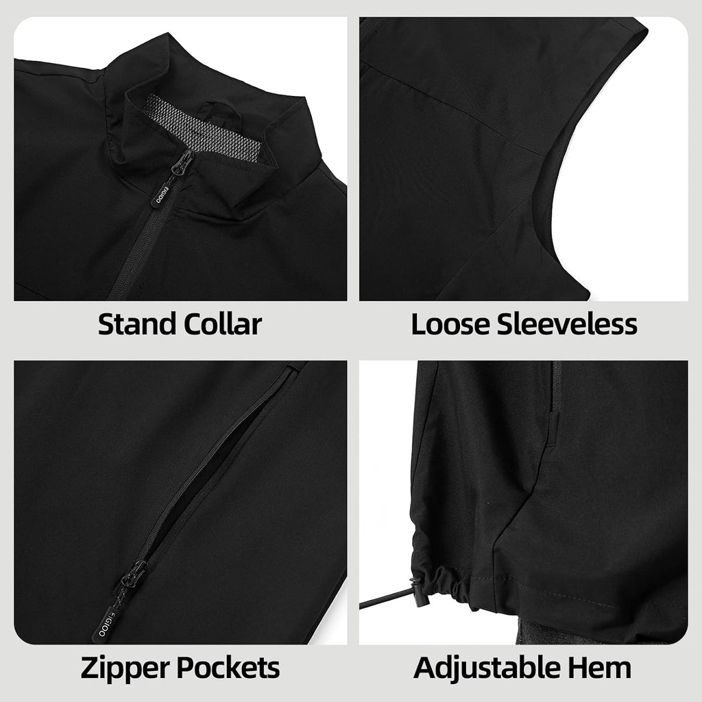 Men's Lightweight Outerwear Vest Softshell Sleeveless Jacket
