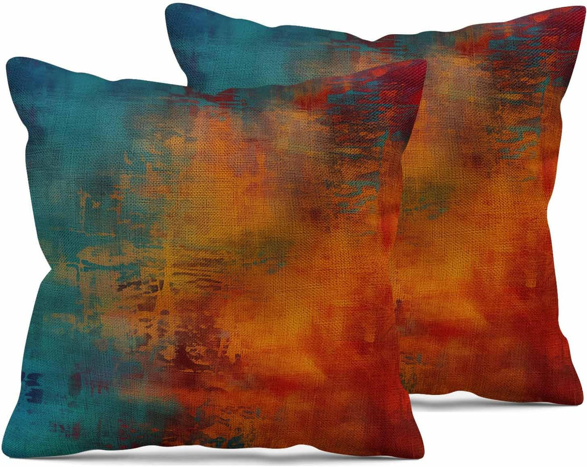African Woman Silhouette Throw Pillow Covers Abstract Throw Pillow Covers 18"x 18" Set of 2 for Living Room Couch Bed Sofa Home Decor Soft Cushion Case