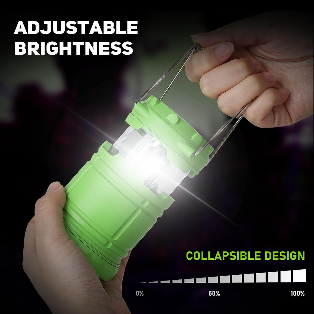 6-Pack Mini LED Green Camping Lantern