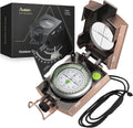 Anbte Hiking Compass, IP65 Waterproof Metal Compass for Camping Navigation