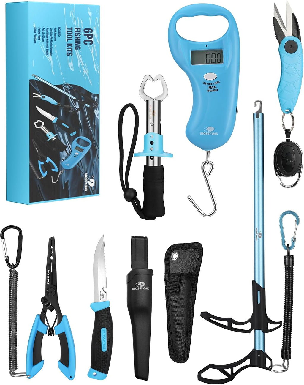 Mossy Oak Fishing Tools Kit – Fishing Plier and Fish Lip Gripper Set