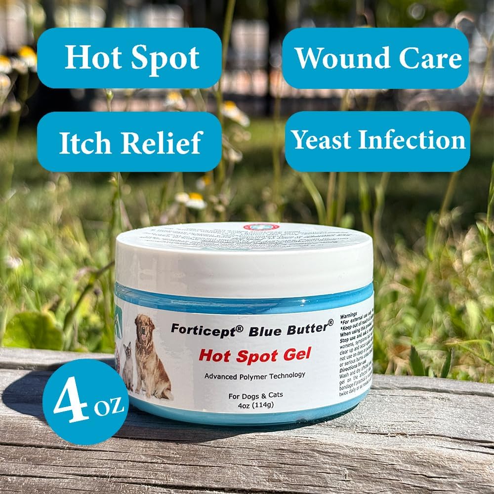 Forticept Hot Spot Treatment and Wound Care Kit for Dogs&Cats |Hotspot Wound Wash Spray 8oz + Wound Care Ointment 4oz + 2" 5 Yards Wound and Paw Bandage Wrap | First Aid Kit