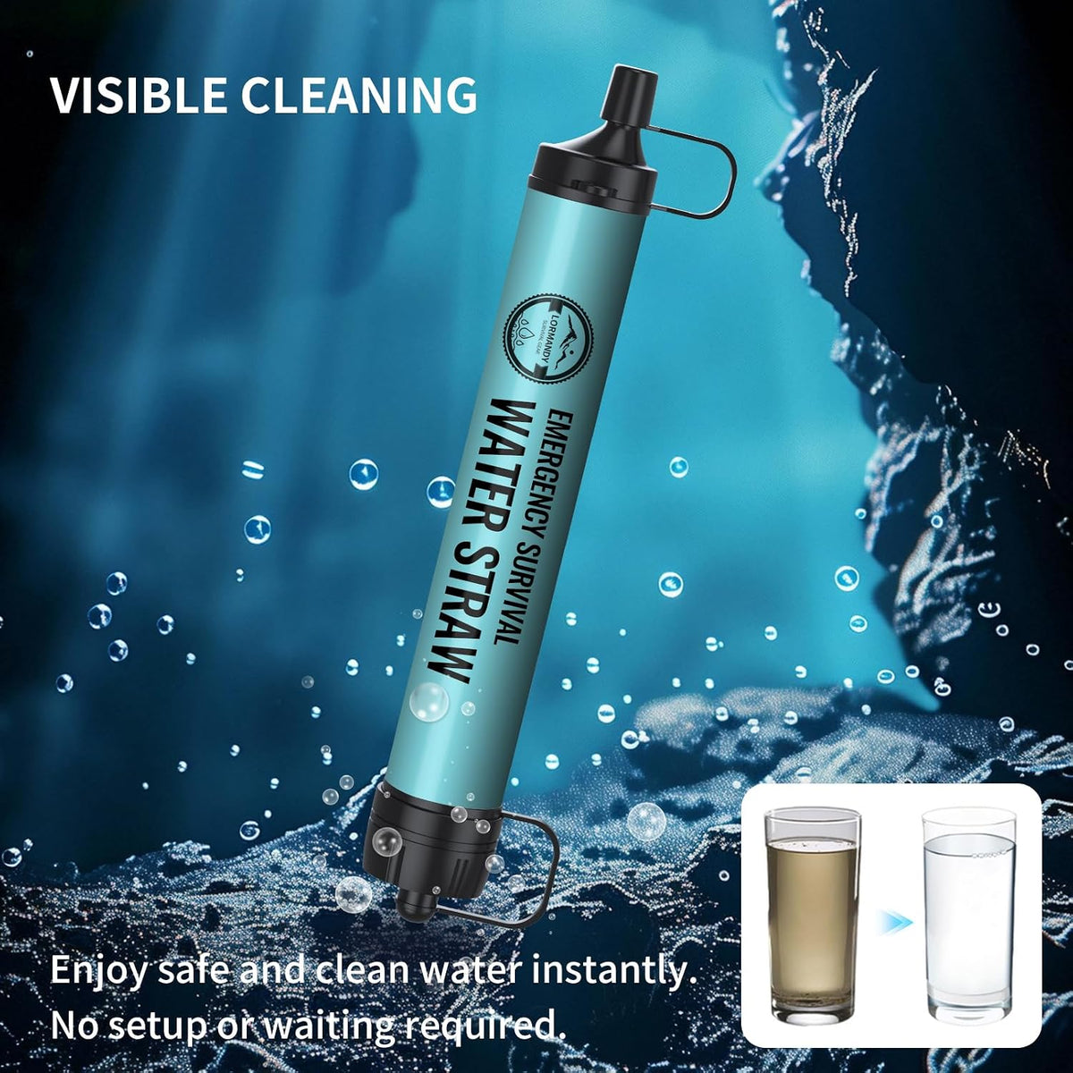 Ultralight Portable Water Filter Straw