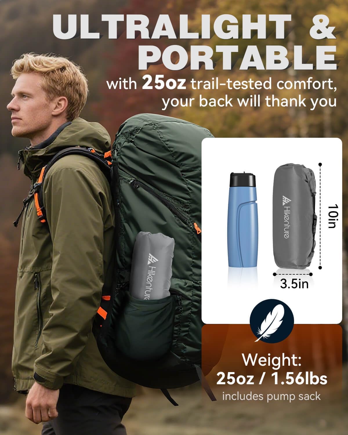 Hikenture R6.2 Insulated Sleeping Pad for Camping