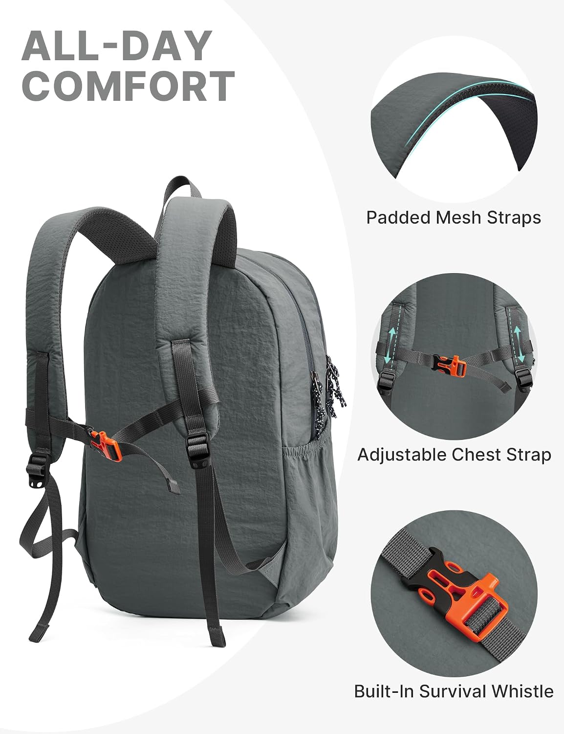 G4Free 15L Hiking Backpack Lightweight Small Daypack for Women Men