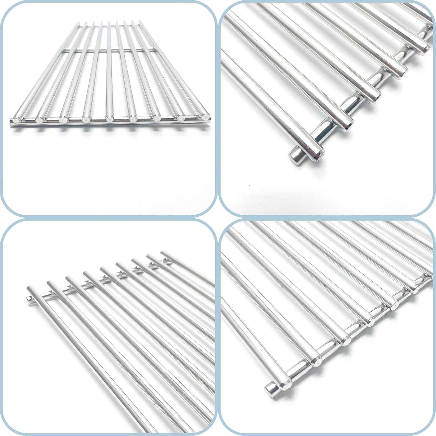 17-3/8" Stainless Steel Grates for Broil King Baron 320, 340, 420, 440, 490 Huntington 2122-64 2122-67 6020-54 6020-57 6020-64 Broil-Mate 7020-54 7020-64 7120-64 Sterling Gas Grill
