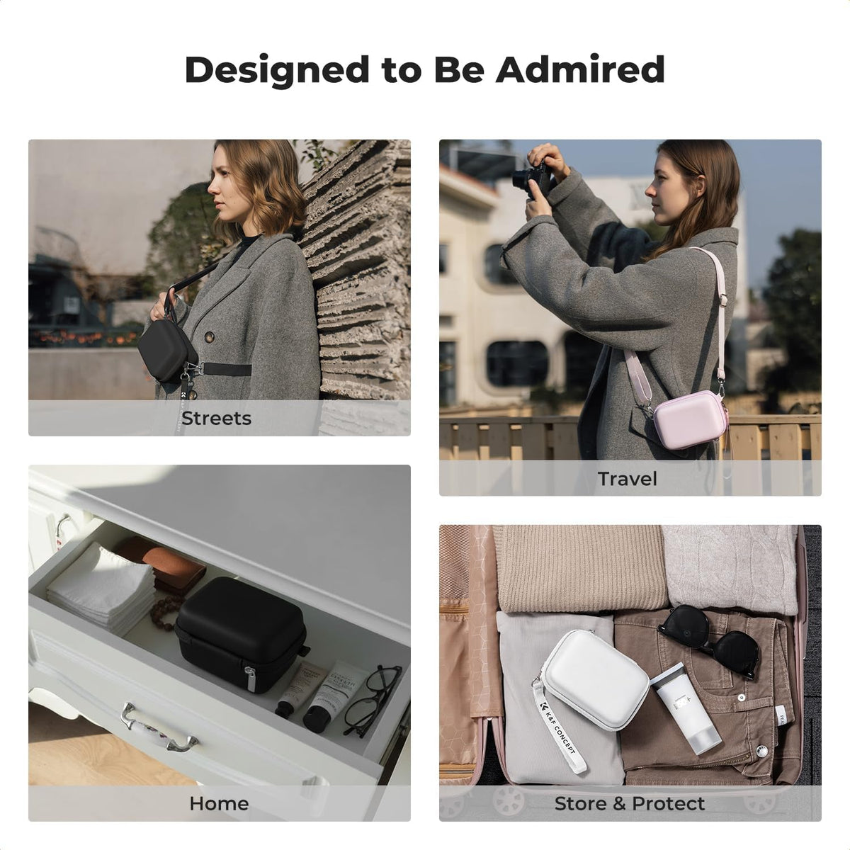 K&F CONCEPT Carrying Case for Digital Camera, Hard Shell Protective Case
