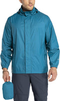 33,000ft Men's Packable Rain Jacket Lightweight Waterproof Golf Raincoat