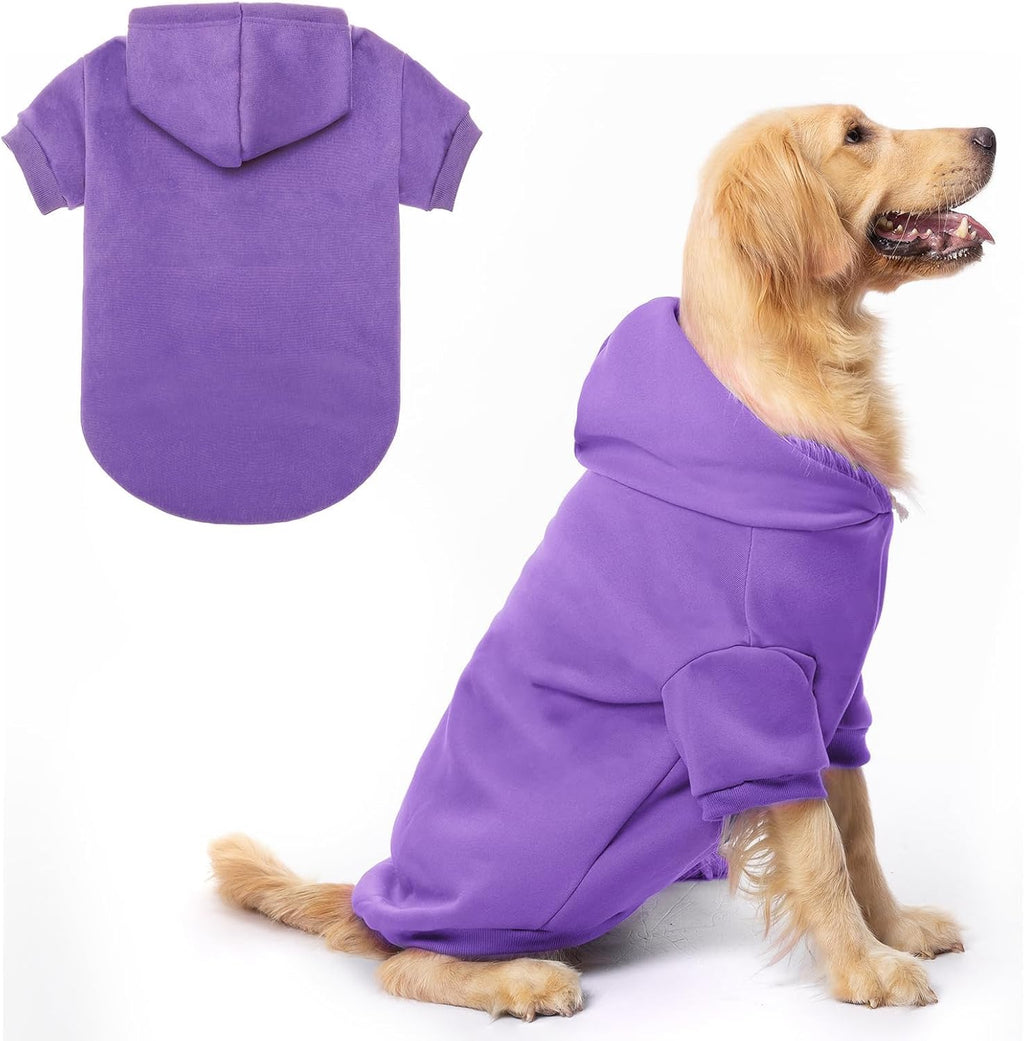 BINGPET Security Dog Hoodie, Pet Sweater Clothes with Leash Hole, Red