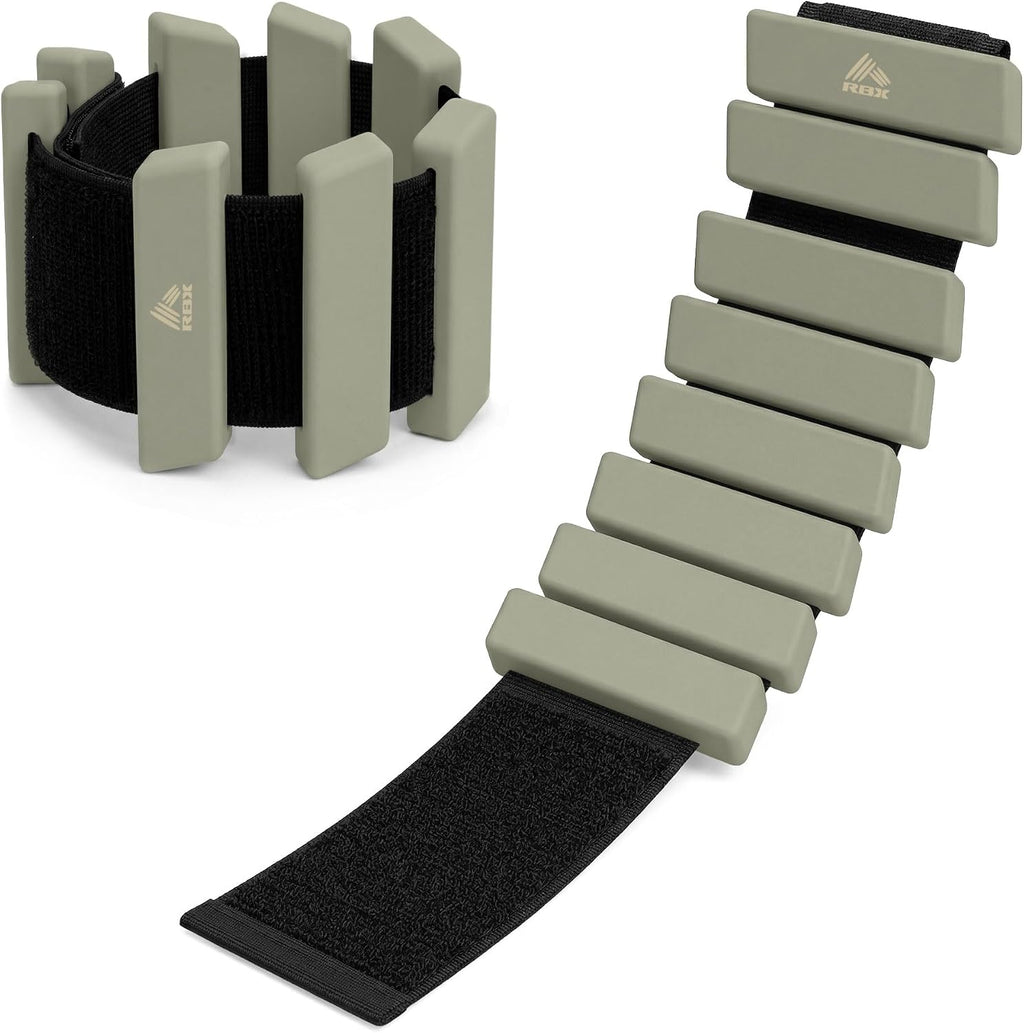RBX Adjustable Ankle & Wrist Weights, Customizable for Pilates, Yoga, Walking, Barre, Home Workouts & Strength Training