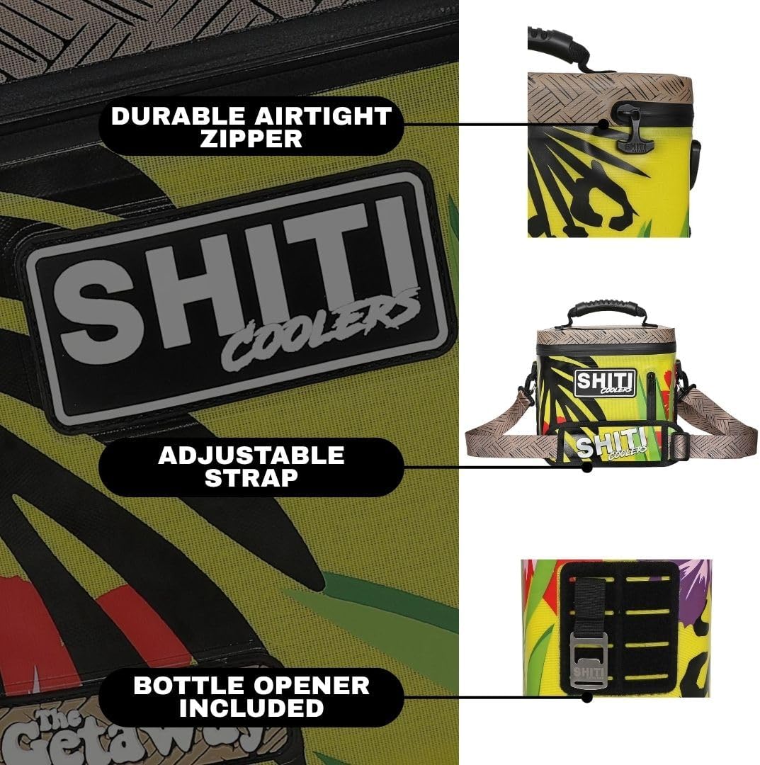 SHITI Coolers Cooler for Camping, Travel, Beach, Soft Lunch Box for Food, Drinks & Ice, Portable, Waterproof 24 Hr Insulated Bag with Shoulder Straps, Customizable