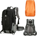 40L Hiking Backpack for Men and Women, Lightweight Waterproof Packable Camping Travel Daypack with Rain Cover (Black, 40 Liter)
