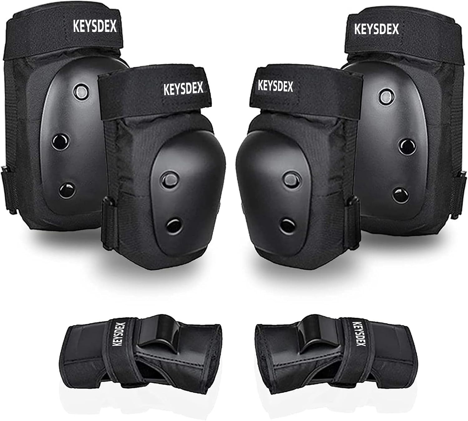 Knee Pads Elbow Wrist Guards 6-in-1 Protective Gear Kids Adults