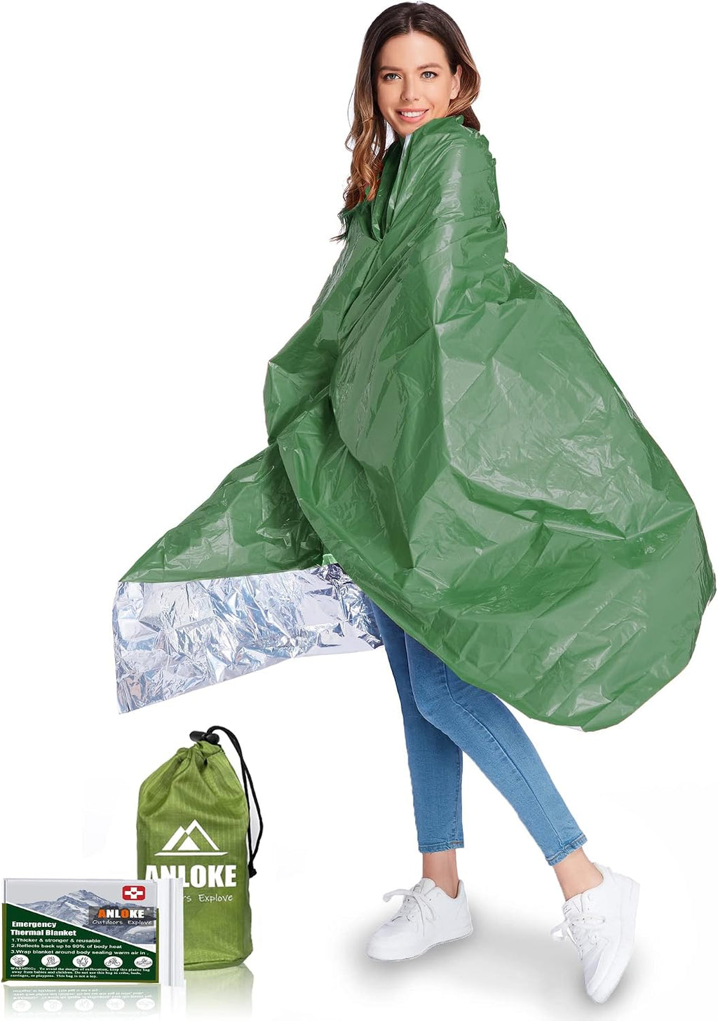 Emergency Blanket Mylar Thermal Blanket(5 Pack) Extra Large Survival Gear