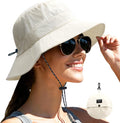 NPJY Packable Sun Bucket Hat for Women Outdoor Waterproof Rain Hat