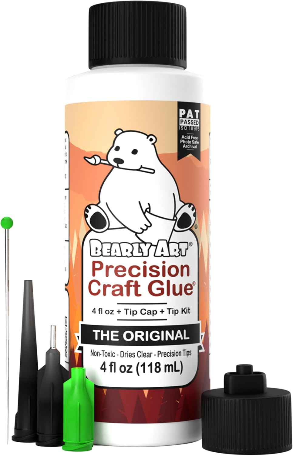 Bearly Art Precision Craft Glue Original 4 fl oz with Tip Kit Archival