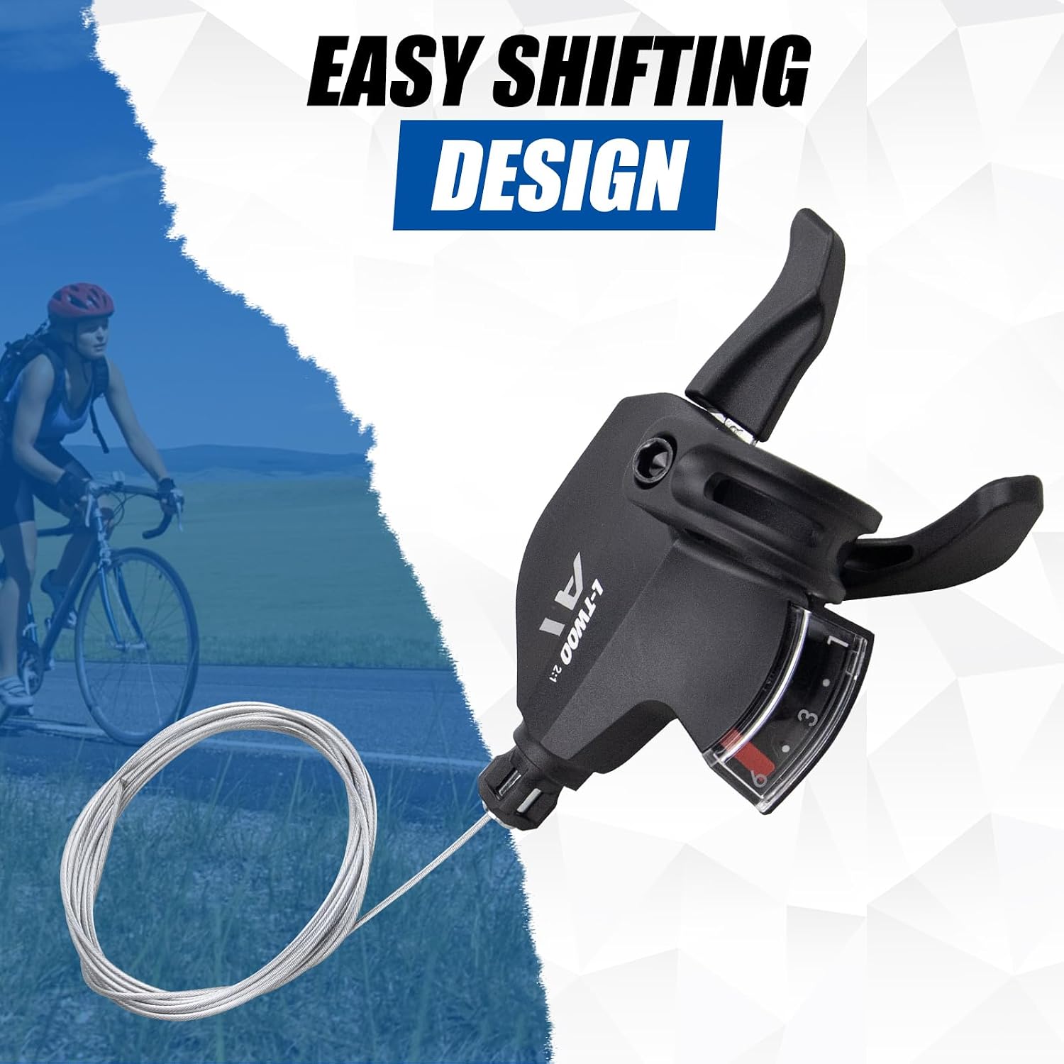 WEEROCK Bike Shifter Lever 6 Speeds Right Thumb Gear Shift Lever for Mountain Bicycle