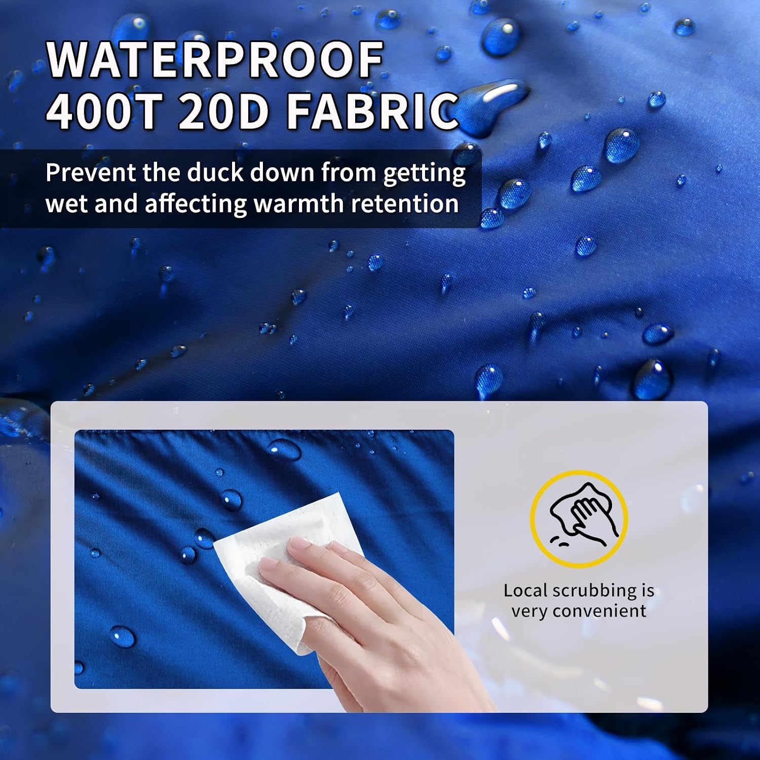 Down Sleeping Bag for Adults. 680FP Ultralight Portable, Backpacking Sleeping Bag for Hiking, Camping, Mountaineering.