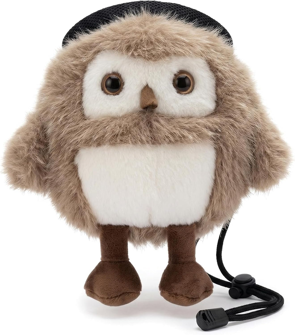 Owl Rock Climbing Chalk Bag, Fun Plush Animal Chalk Pouch with Drawstring, Adjustable Waist Belt for Indoor Outdoor Bouldering Sport Climbing
