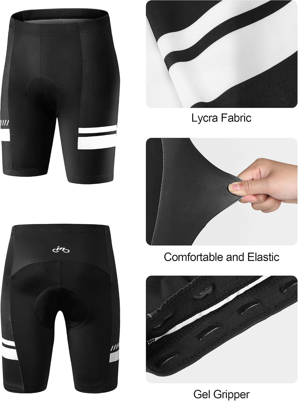 INBIKE Cycling Jersey Mens Set Reflective Breathable Biking Outfit Quick-Dry Bib Bicycle Jersey with 3D Padded Shorts