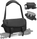 Clezorlaa Camera Sling Bag, Waterproof Camera Bag with Shoulder Strap,Black