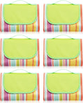 Shellwei 6 Pcs Picnic Blankets Waterproof Sandproof, 80 x 60 Inch