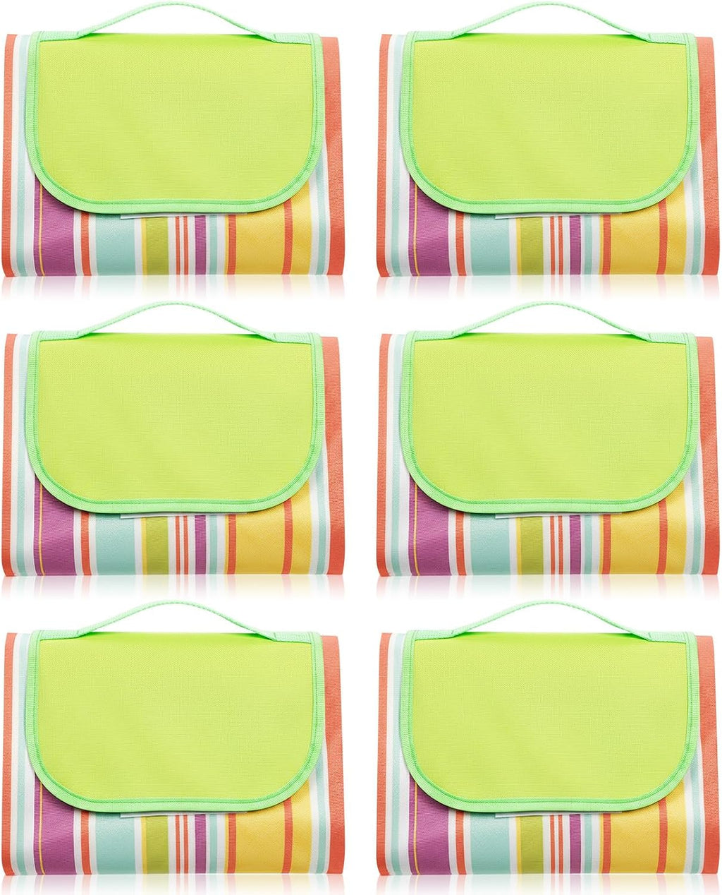 Shellwei 6 Pcs Picnic Blankets Waterproof Sandproof, 80 x 60 Inch