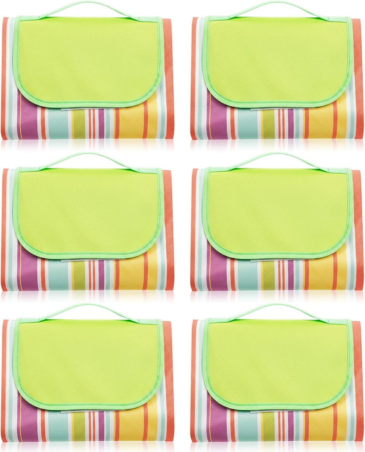Shellwei 6 Pcs Picnic Blankets Waterproof Sandproof, 80 x 60 Inch