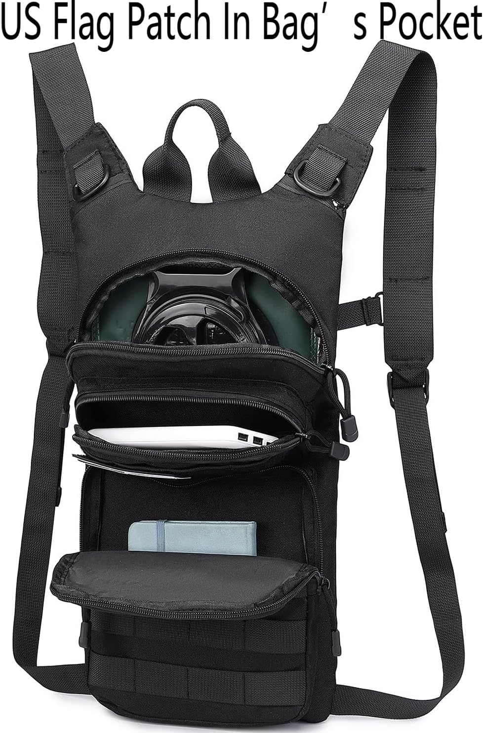 Insulated Water Hydration Pack Bag with 3L TPU Bladder Tactical Molle Hydration Backpack for Hiking Cycling Running