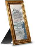 Footprints in the Sand Inspirational Wall Art, Beach Decor, Christian Gifts for Women and Men, Christian Wall Decor, Get Well Soon, Encouraging Scripture Wall Art, Framed Sympathy Gift 7703G