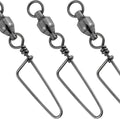 Dr.Fish Fishing Snap Swivels Ball Bearing Swivels Fishing Tackle Saltwater & Freshwater Coast-Lock Lure Snap Clips Terminal Tackle Line Leader Connector Accessories