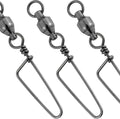 Dr.Fish Fishing Snap Swivels Ball Bearing Swivels Fishing Tackle Saltwater & Freshwater Coast-Lock Lure Snap Clips Terminal Tackle Line Leader Connector Accessories