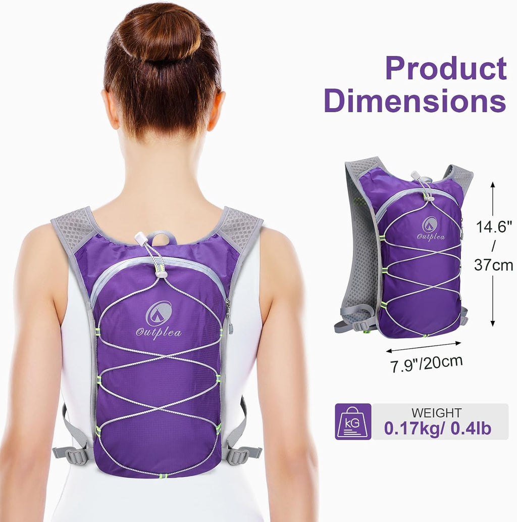 Ouplea Small Running Hydration Backpack Hydro Vest with 2L Water Bladder