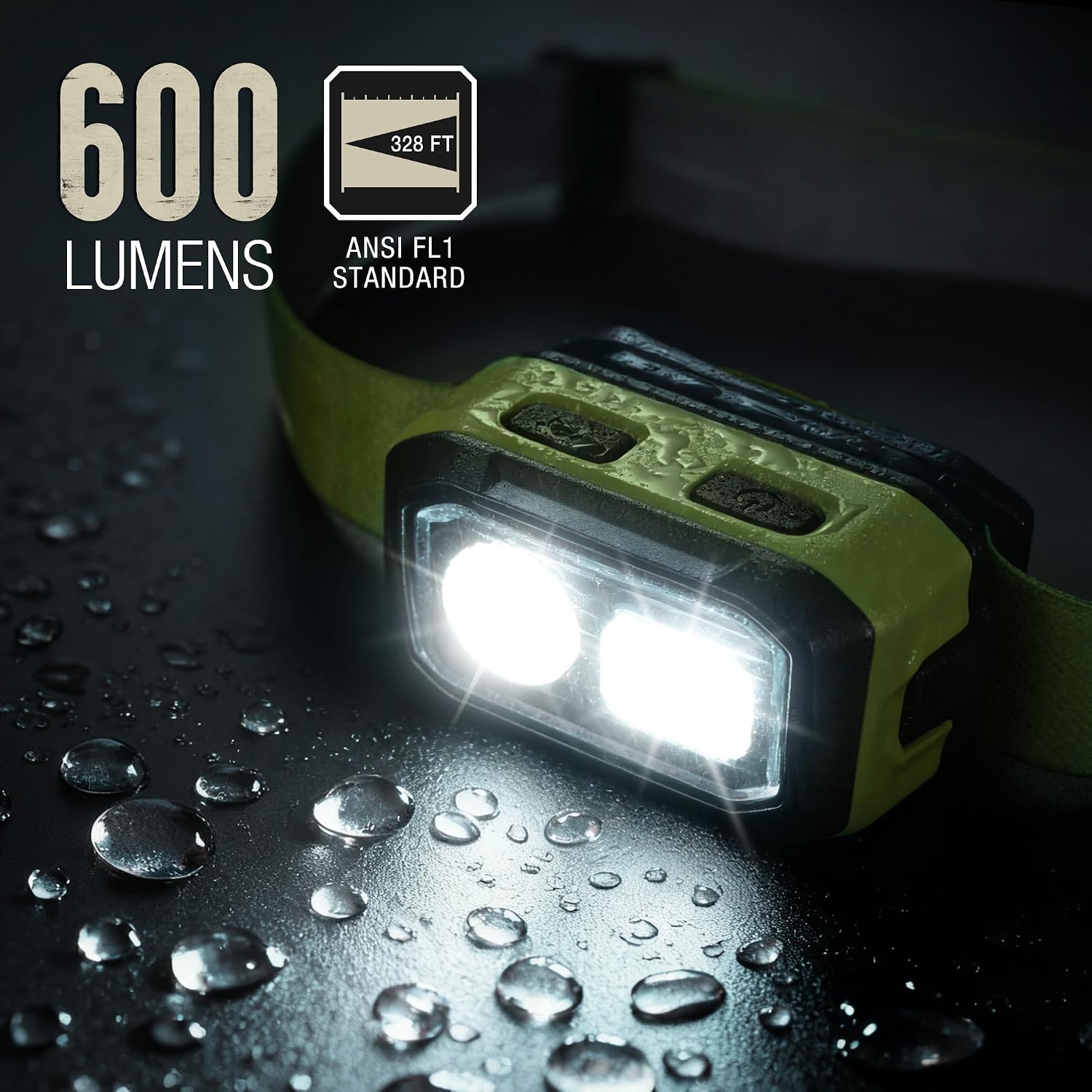 Mossy Oak 600 Lumens Headlamp, Dual Power with Motion Sensor and Magnet