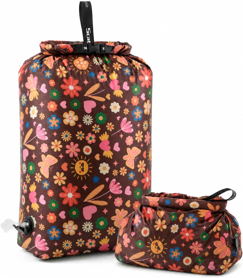 Travel Laundry Bag, Pump-Free Compression for Dirty Clothes