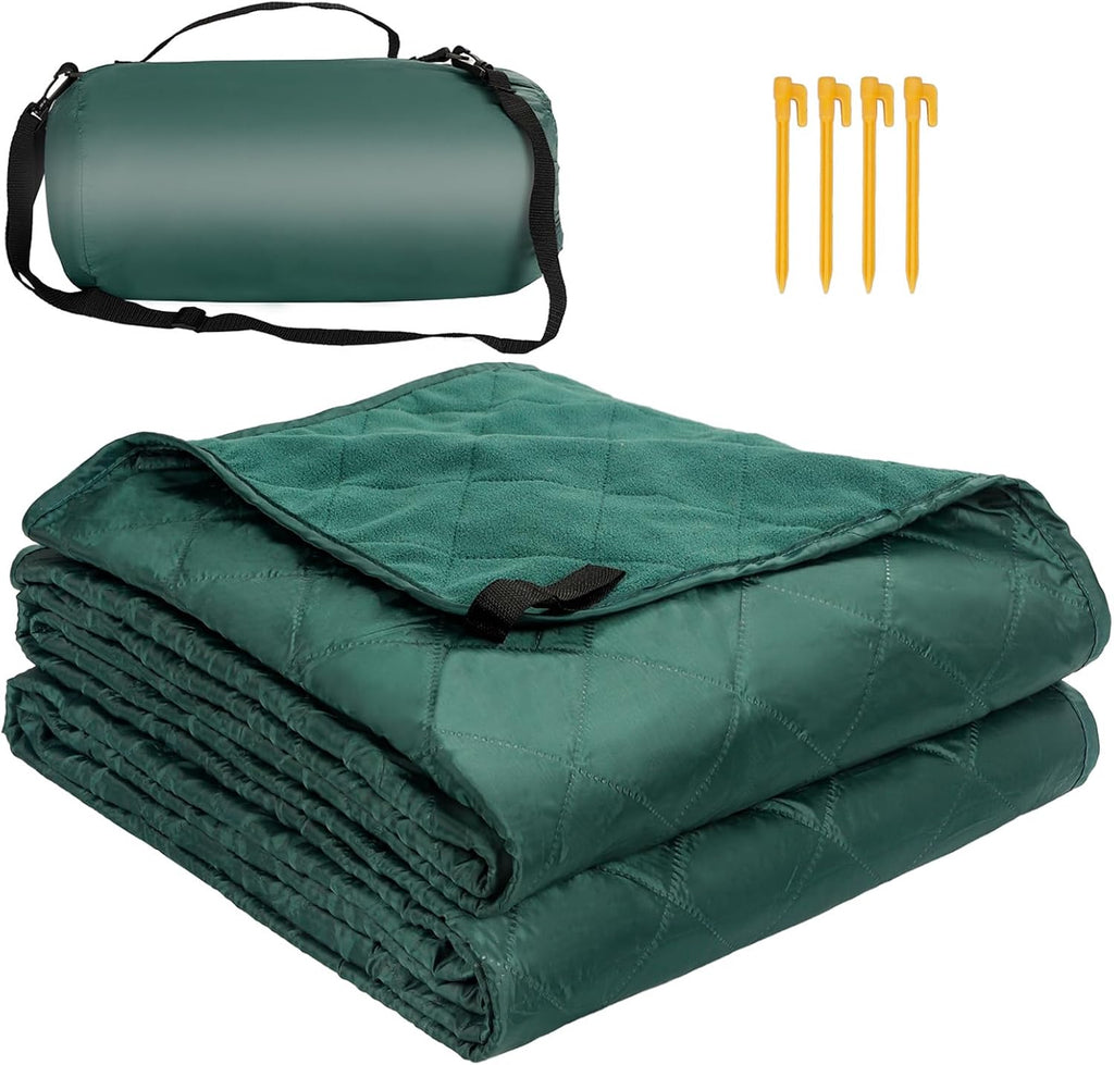 Waterproof Outdoor Blanket 82"x55", Windproof & Warm, 300 GSM Sherpa Lining