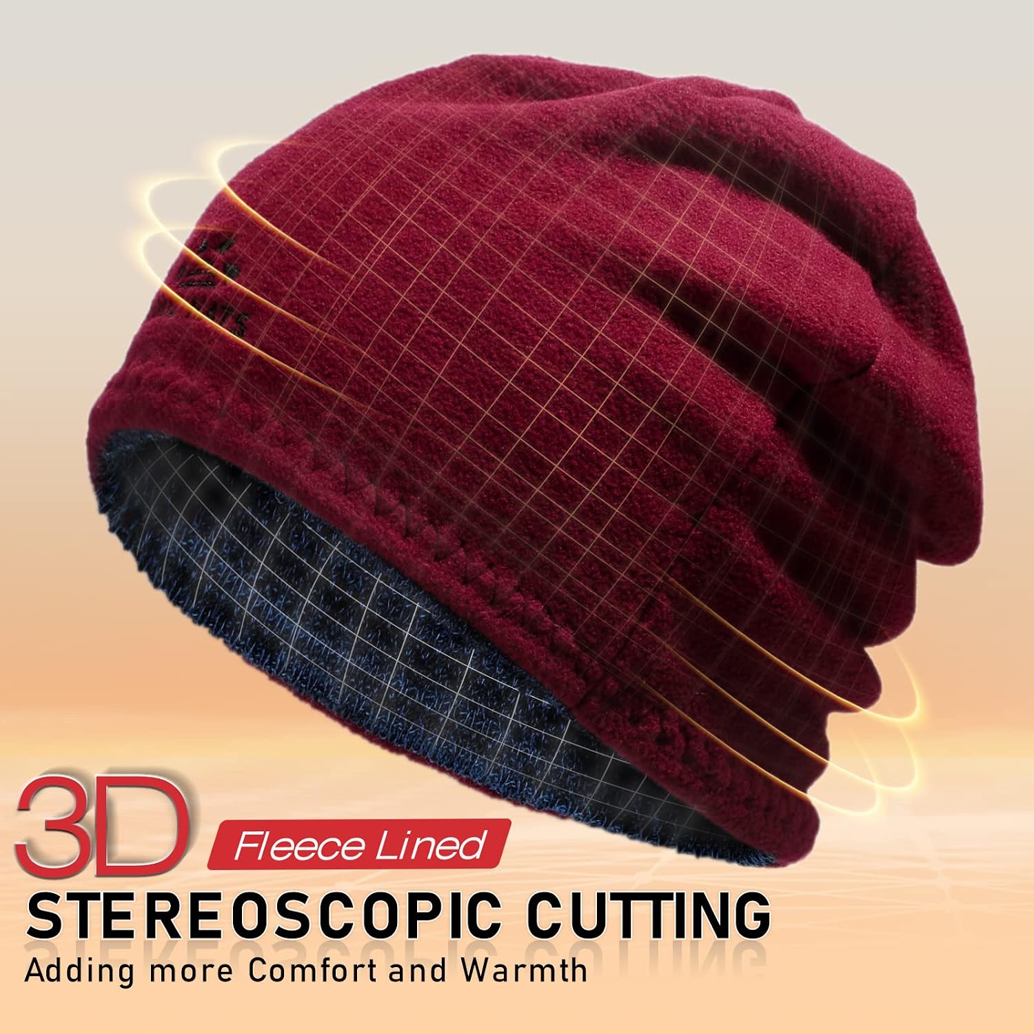 Lvaiz Winter Beanie for Men Women Warm Fleece Lined Reversible Skull Cap