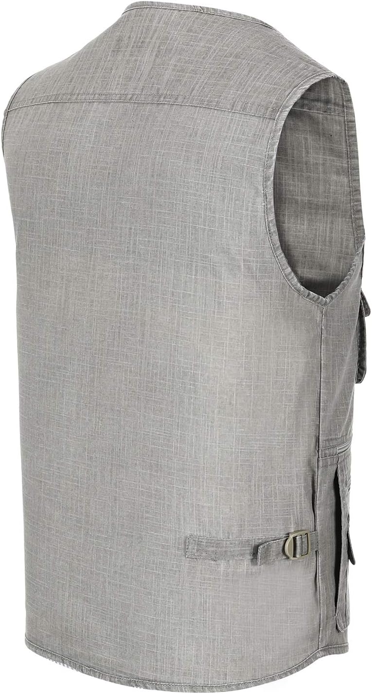 Spanye Mens Outdoor Fishing Vest Safari Travel Photography Vests Jacket Multi Pocket