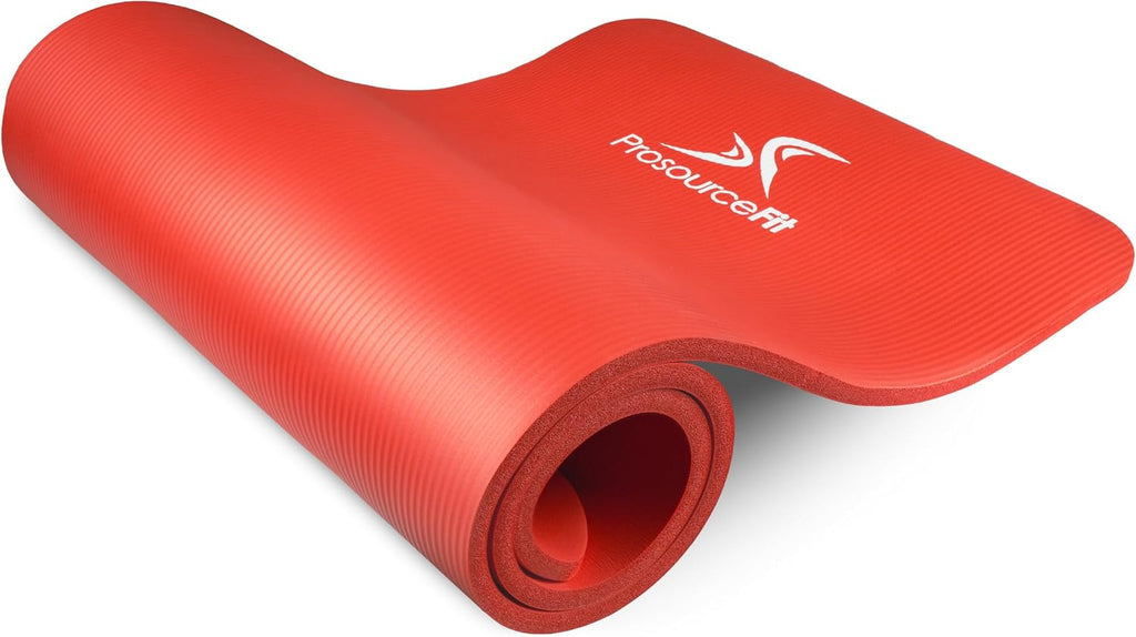 ProsourceFit Extra Thick Yoga and Pilates Mat, 71-inch Long High Density Exercise Mat with Comfort Foam and Carrying Strap
