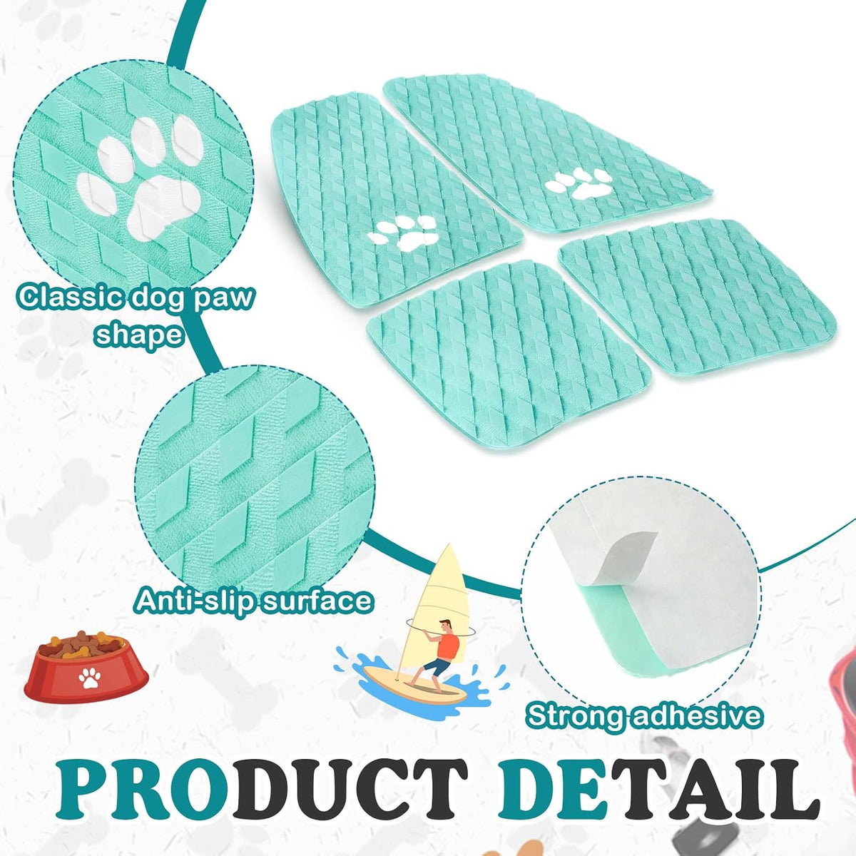 Drydiet Dog Traction Pad Dog Paddle Board Kayak Accessories